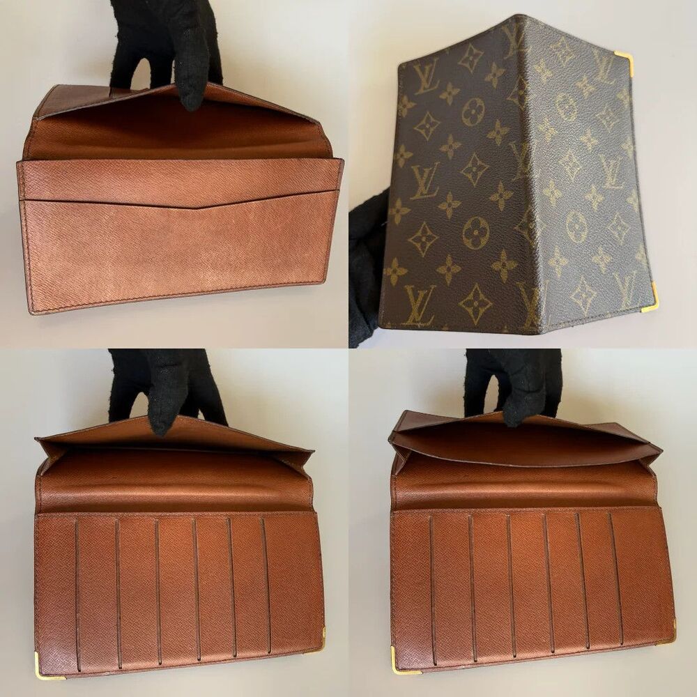 Louis Vuitton monogram long wallet passport card holder unisex authentic with C - Picture 7 of 7